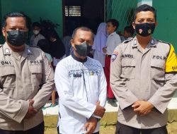 Polsek Rantau Alai Kawal Vaksinasi Anak Usia 6 – 11 Tahun di Kecamatan Kandis