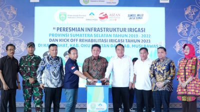 Gubernur Sumsel Resmikan Infrastruktur Irigasi dan Dorong Pertanian Unggul