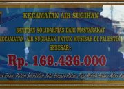 Air Sugihan Salurkan Bantuan Rp 169 Juta untuk Palestina