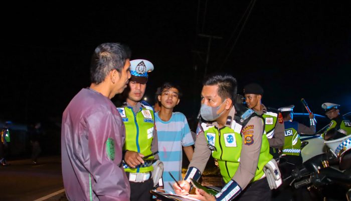 Polres OKI Gelar Razia Gabungan di Malam Ramadan, Amankan 27 Kendaraan dan 4 Pelaku Tipiring