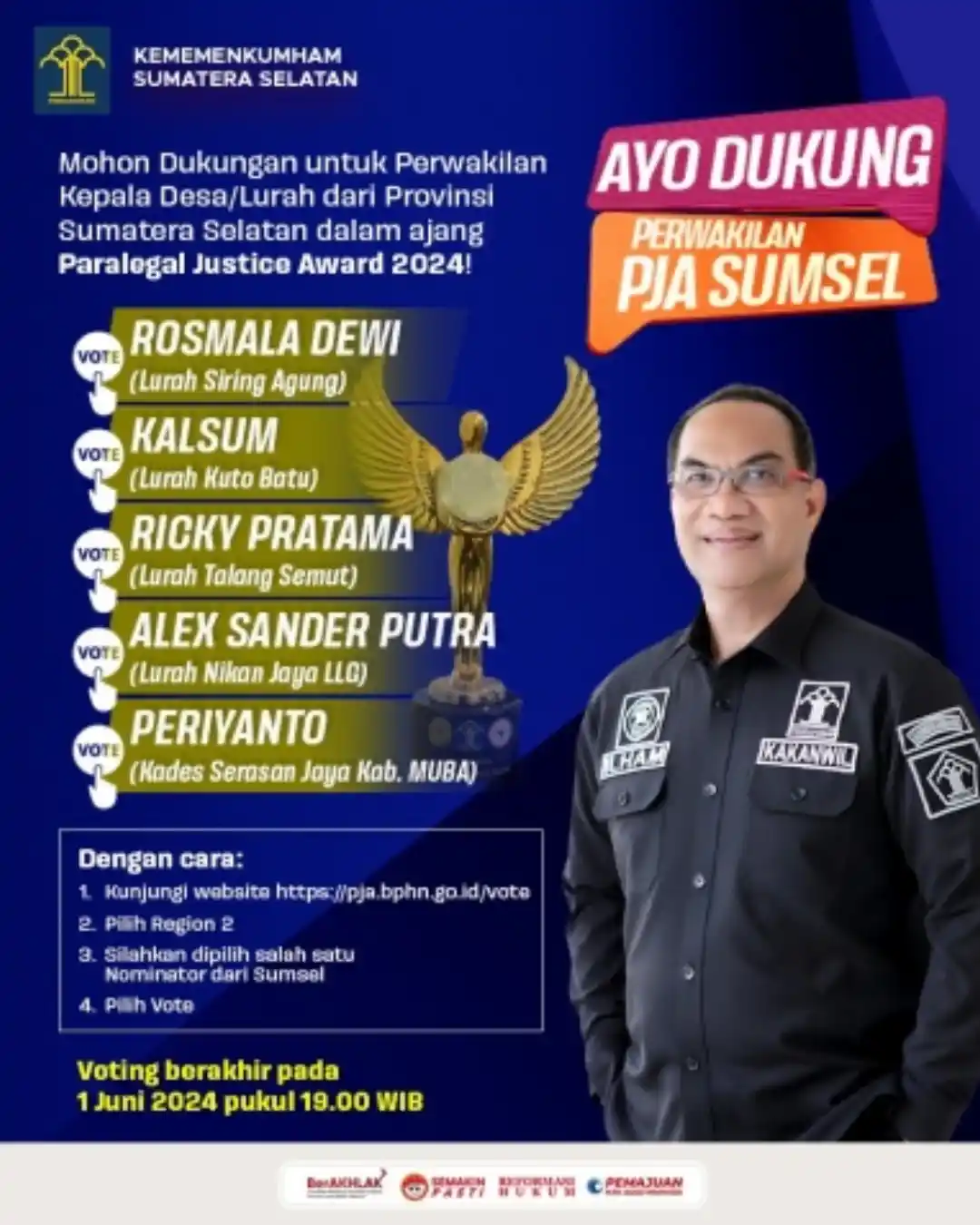 12 Lurah dan Kades Sumatera Selatan Siap Raih Paralegal Justice Award 2024