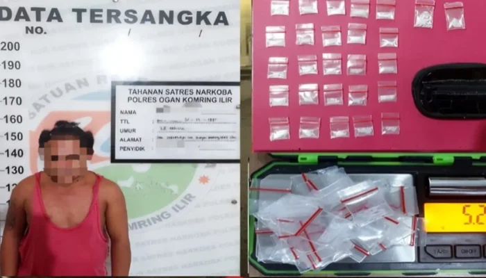 Bandar Sabu Dibekuk di Sungai Menang OKI, 27 Paket Sabu Disita
