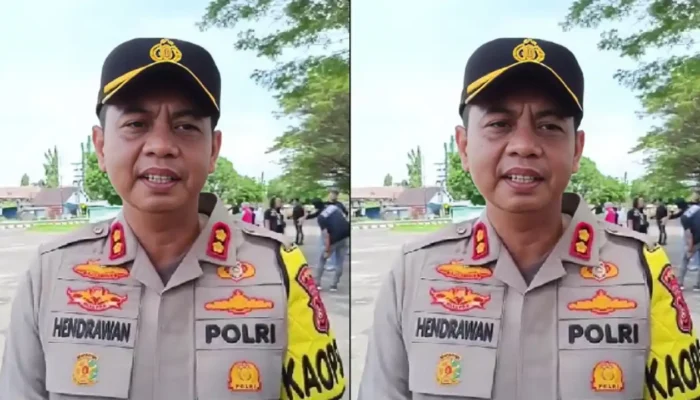 Ratusan Buruh di OKI Turun ke Jalan, Polres OKI Jaga Situasi Kondusif