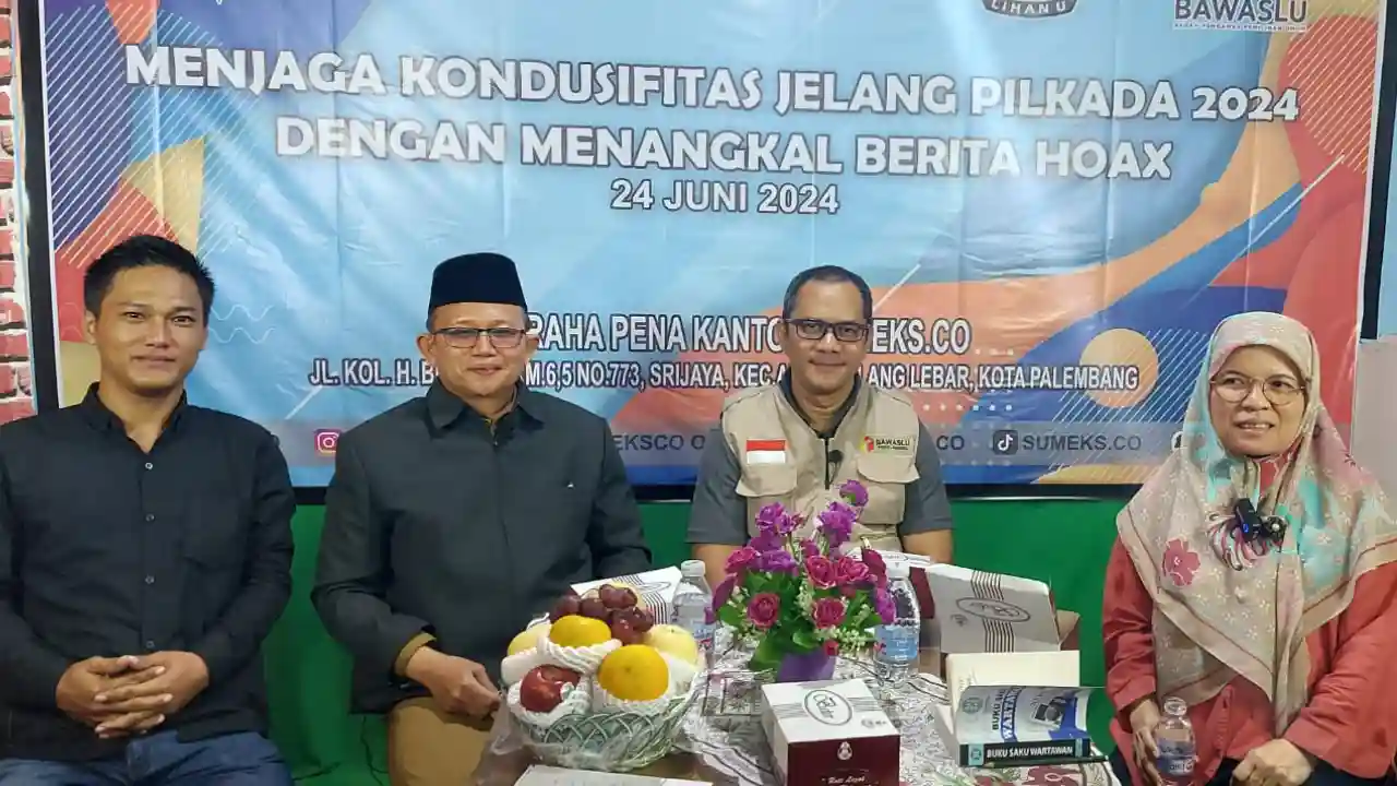 Bawaslu dan Polda Sumsel Bersinergi Melawan Hoax demi Pilkada 2024 yang Damai