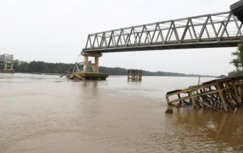 Jembatan Lalan Ambruk, Pemprov Sumsel dan Pemkab Muba Bergerak Cepat