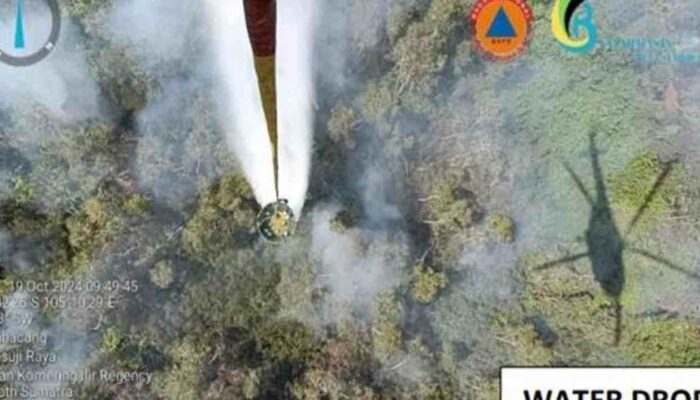 Karhutla di Sumsel Meluas, 326 Kali Water Bombing Dilakukan di Lima Titik OKI, Muba, dan Muara Enim