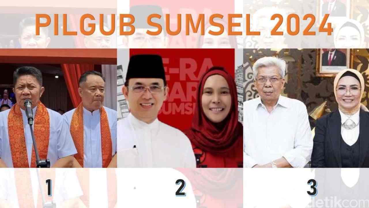 Herman Deru-Cik Ujang Pimpin Perolehan Suara Pilgub Sumsel 2024, Dominasi di 15 Kabupaten/Kota