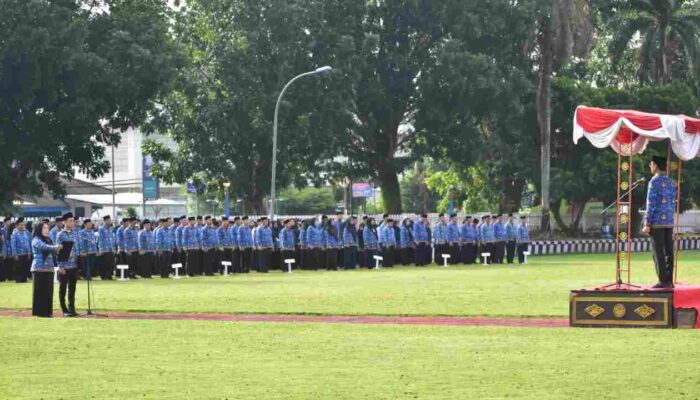 Sekda OKI Pimpin Apel Pagi, Efisiensi Anggaran dan Dukungan Program Prioritas Jadi Fokus Utama