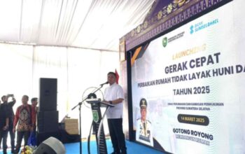 Genjot Target 100 Hari Kerja, Gubernur Herman Deru Luncurkan Program Gerak Cepat Perbaikan 2.500 RTLH di Sumsel.