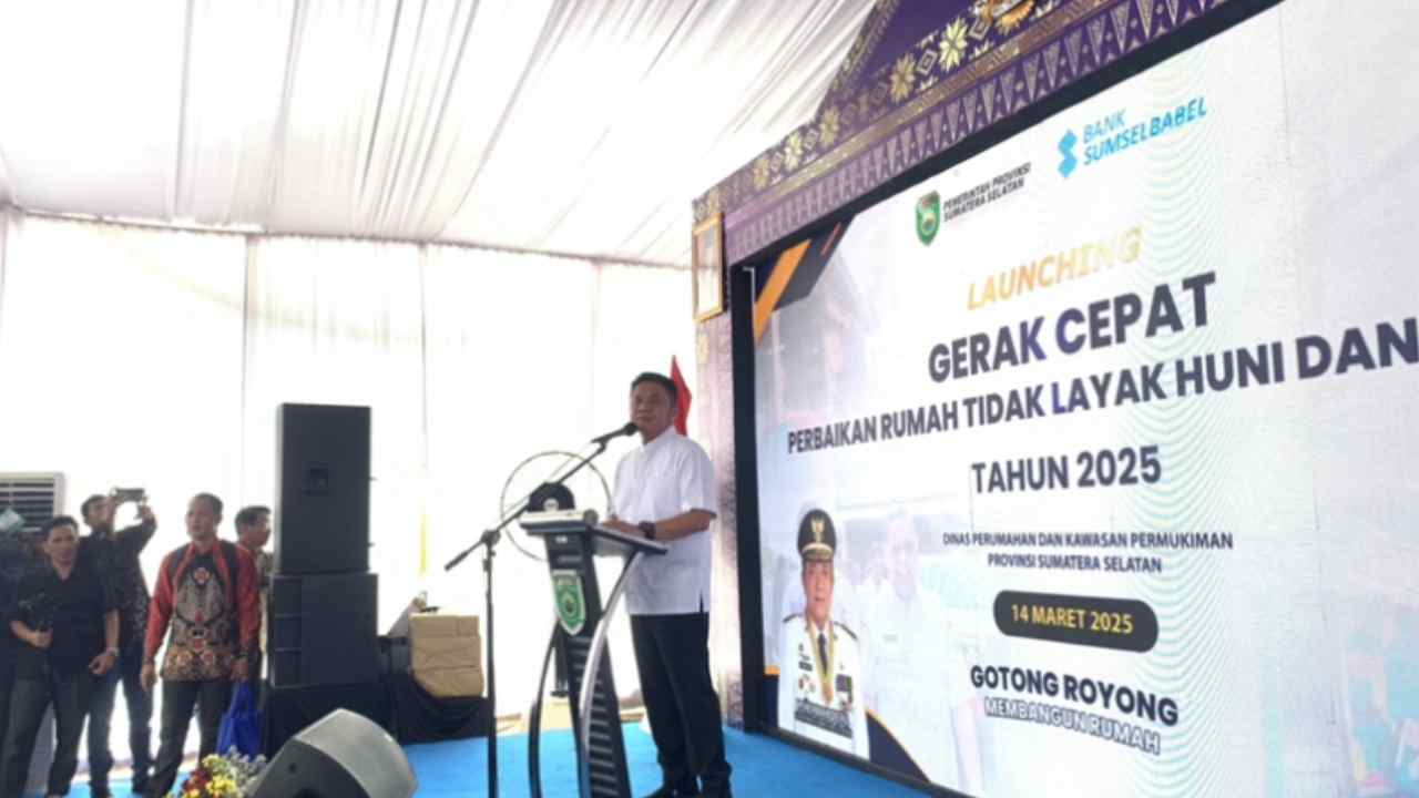 Genjot Target 100 Hari Kerja, Gubernur Herman Deru Luncurkan Program Gerak Cepat Perbaikan 2.500 RTLH di Sumsel.