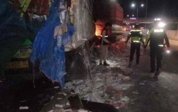 Kecelakaan Beruntun di Tol Kayuagung-Palembang Tewaskan Satu Sopir Truk Jelang Lebaran