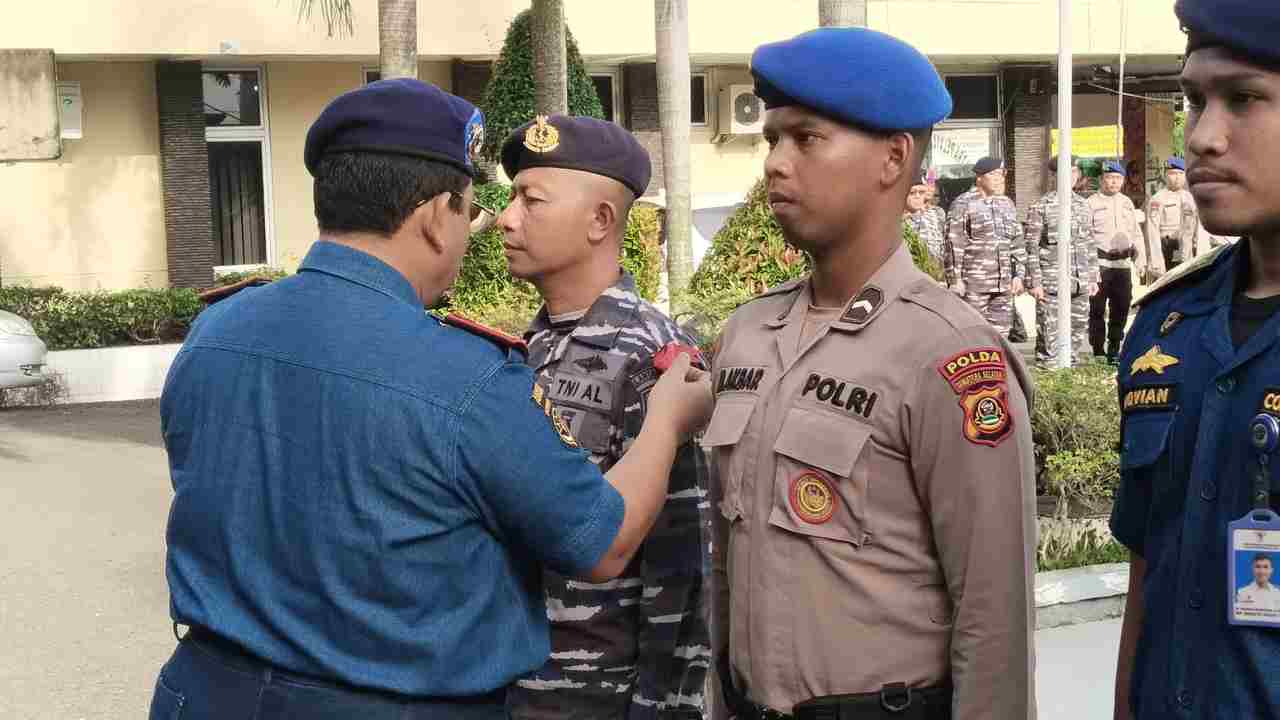 Lanal Palembang Hadiri Apel Kesiapan Angkutan Laut Lebaran di Pelabuhan Boom Baru