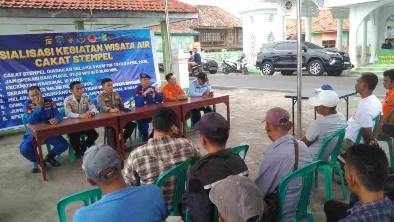 Sambut Idulfitri, Polres OKI Sosialisasikan Keamanan Wisata Air "Cakat Stempel" di Kayuagung