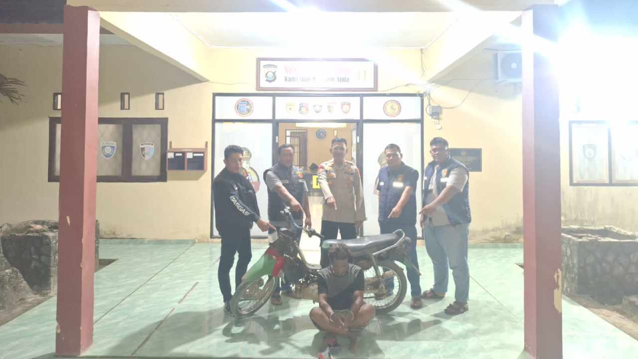 Pelaku Curat di OKI Ditangkap Polsek Teluk Gelam, Gasak Motor dan Tabung Gas Korban di Desa Penyandingan