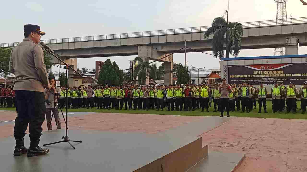 Pengamanan May Day 2025 di Palembang, Polisi Siagakan Nyaris 1000 Personel
