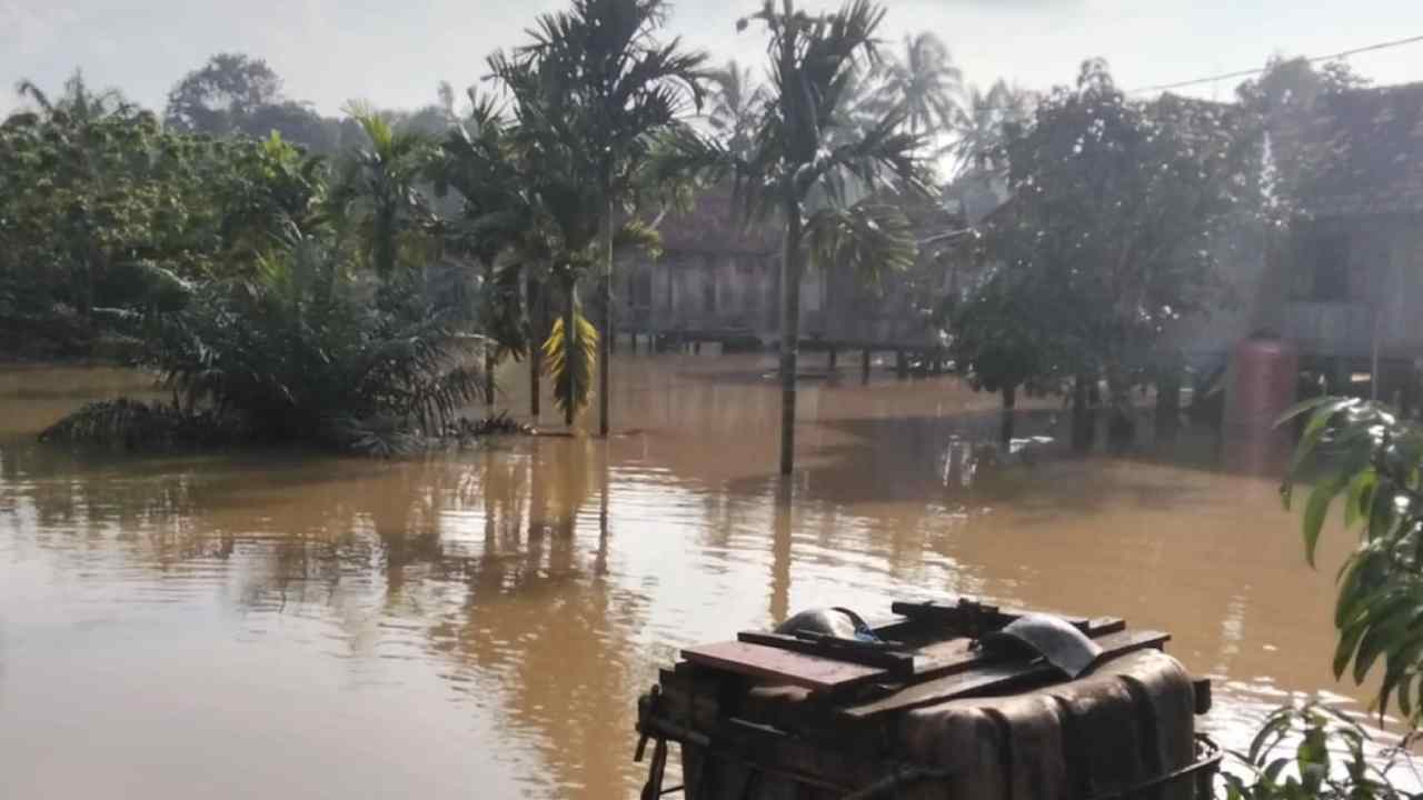 Banjir Landa Desa Dawas Keluang Muba Beberapa Hari Terakhir, Pagi Ini Mulai Surut