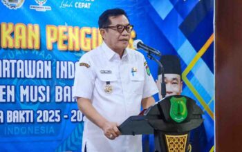 Bupati H M Toha Tekankan Profesionalisme dan Etika Jurnalistik Saat Pelantikan PWI Muba