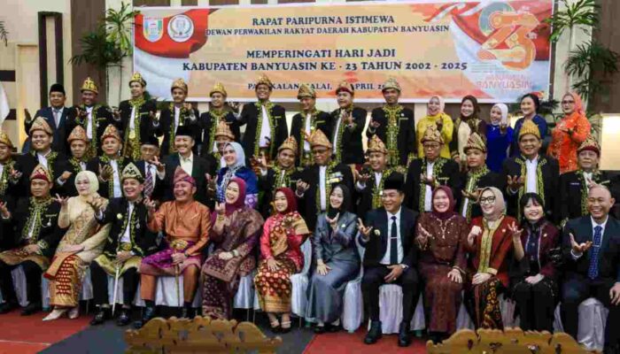 Bupati Muba H M Toha Hadiri Paripurna HUT ke-23 Kabupaten Banyuasin di Pangkalan Balai