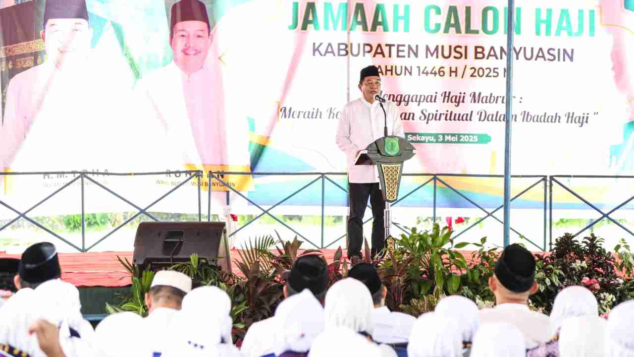 Bupati dan Wakil Bupati Muba Lepas 193 Calon Jamaah Haji di Sekayu, Menuju Tanah Suci Berangkat Gelombang Kesatu Kloter Kedua Hari Ini