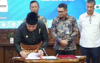 Gubernur Herman Deru Teken MoU Percepatan Pembangunan Jalan Batubara dan 5 Flyover di Muara Enim
