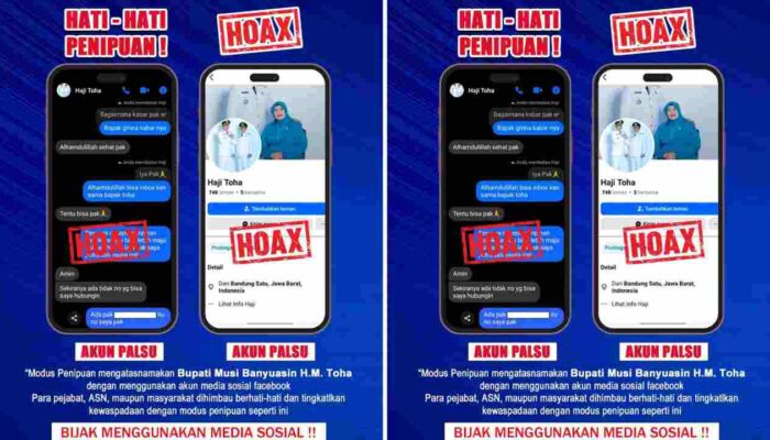 Waspada! Akun Facebook Palsu ‘Haji Toha’ Catut Identitas Bupati Muba dan Keluarga Beredar