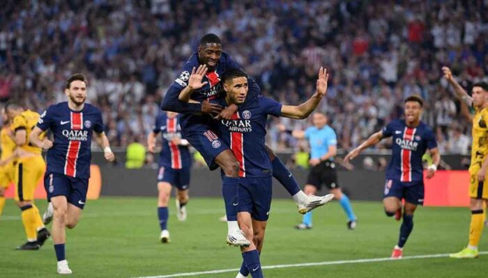 Final Liga Champions: PSG Unggul 2-0 atas Inter Milan di Babak Pertama