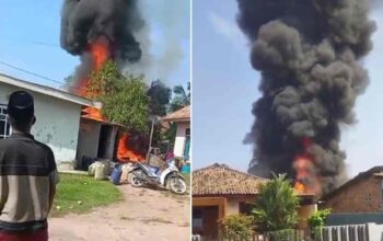 Gudang Minyak Diduga Ilegal di Talang Jambe Palembang Terbakar, Warga Panik dan Evakuasi Jeriken