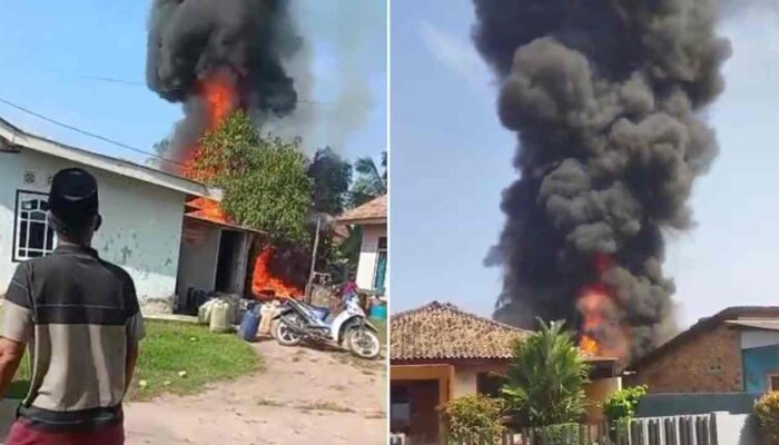 Gudang Minyak Diduga Ilegal di Talang Jambe Palembang Terbakar, Warga Panik dan Evakuasi Jeriken