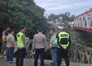 Jembatan Muara Lawai Lahat Lumpuh Total: Truk Batu Bara PT MRJS Tersangkut di Struktur Ambruk, Kapolres Pimpin Penanganan Darurat
