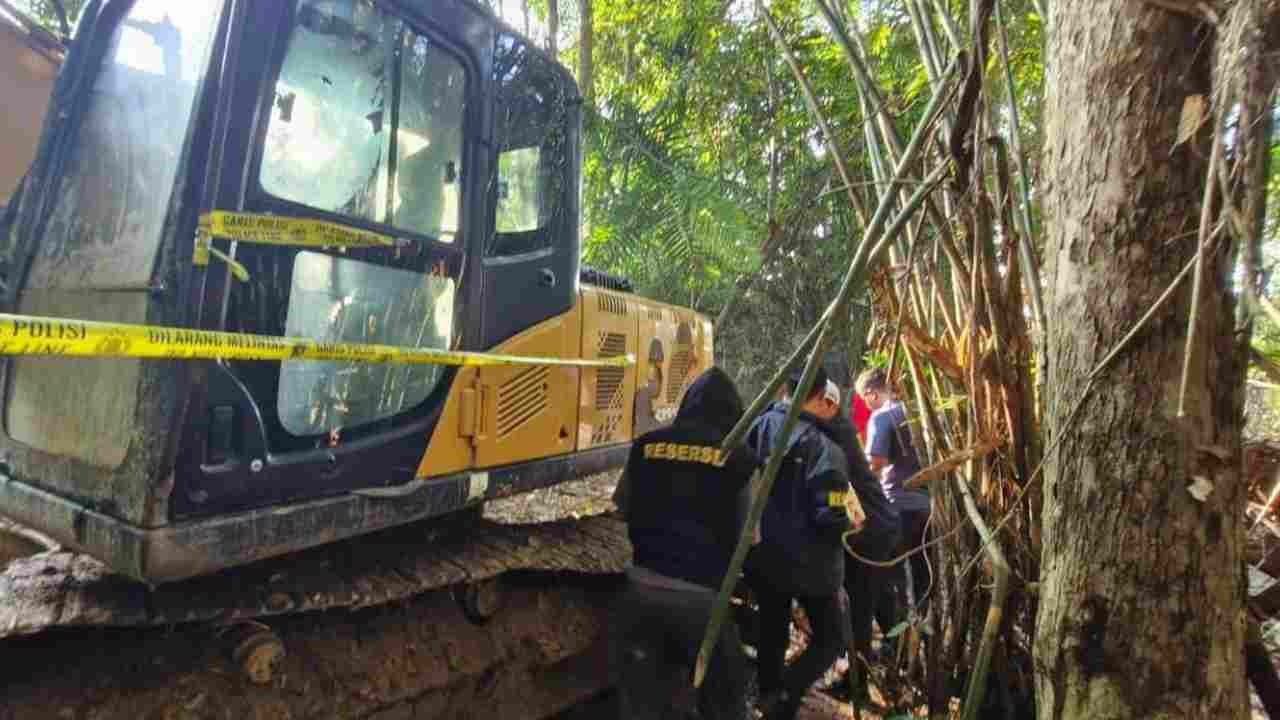 Polisi Sita Ekskavator di Tambang Emas Ilegal Muratara, Bagian dari Penertiban PETI Lanjutan