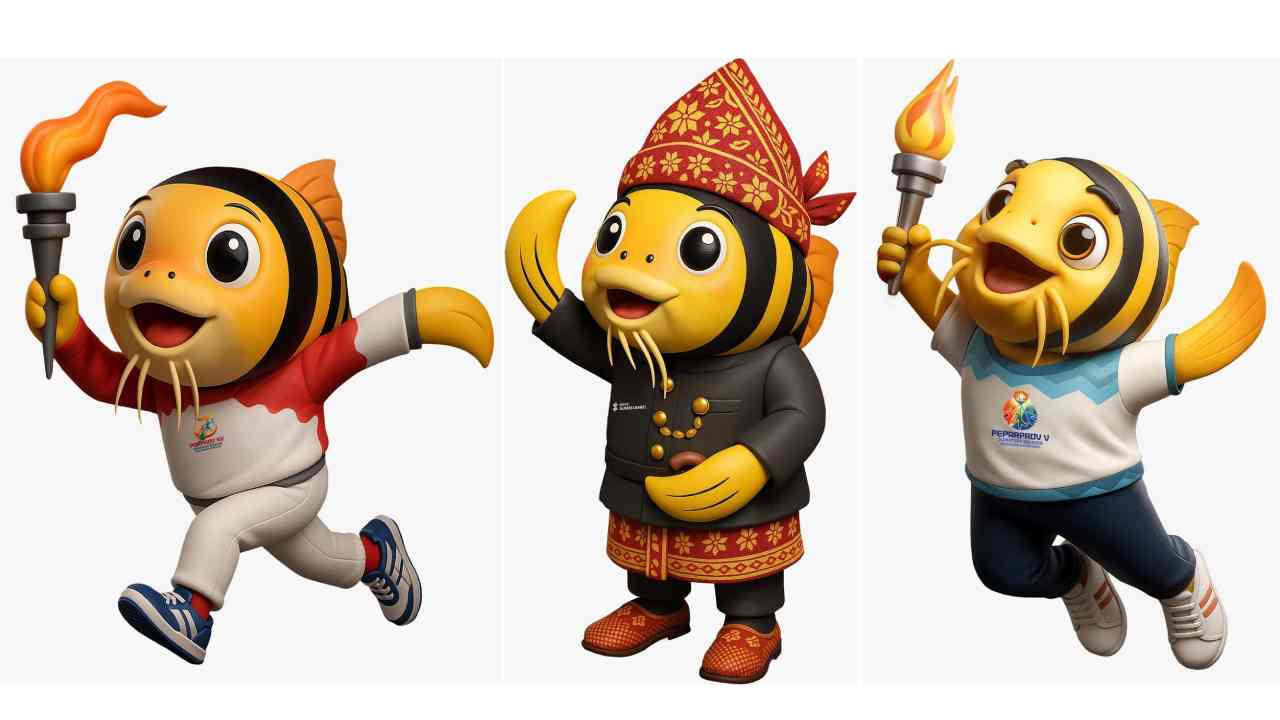 Si Cublang, Maskot Ikan Botia, dan Logo Porprov XV Sumsel 2025 Resmi Disetujui
