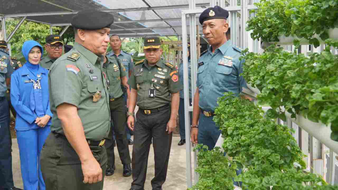 Tim Staf Ahli Panglima TNI Tinjau Lahan Ketahanan Pangan di Markas TNI AL, Apresiasi Komitmen Lanal Hadapi Tantangan Nasional