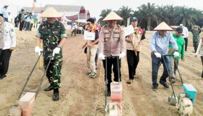 Kapolres OKI Hadiri Penanaman Jagung Serentak di Lahan PT Sampoerna Agro, Perkuat Ketahanan Pangan Daerah