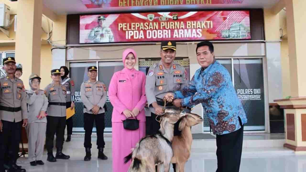 Pengabdian Penuh Makna, Polres OKI Lepas Ipda Dobri Armas Purna Tugas Setelah 36 Tahun Berbakti