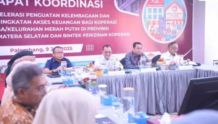Sekda Sumsel Buka Rakor Literasi Keuangan Koperasi Merah Putih: Dorong Perekonomian Desa, Tekankan Akses Permodalan