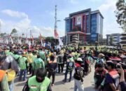 Aksi Damai Ojol di Palembang, Ratusan Driver Desak Polisi Usut Tuntas Kematian Rekan Mereka