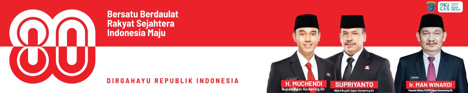 Banner PUPR OKI HUT RI 80