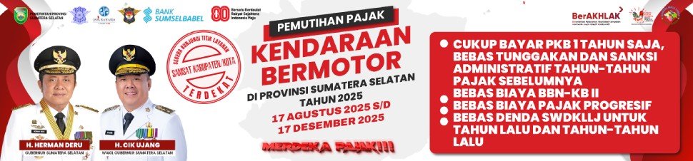 Banner Pemprov Sumsel Pemutihan Pajak
