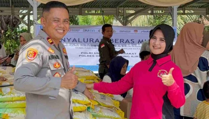 Polres OKI Gelar Gerakan Pangan Murah Serentak, Ribuan Kilogram Beras Disalurkan ke Warga