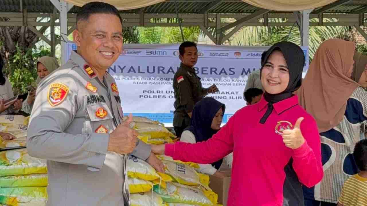 Polres OKI Gelar Gerakan Pangan Murah Serentak, Ribuan Kilogram Beras Disalurkan ke Warga