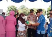 Polres OKI Gelar Pangan Murah, 2 Ton Beras Ludes Terjual