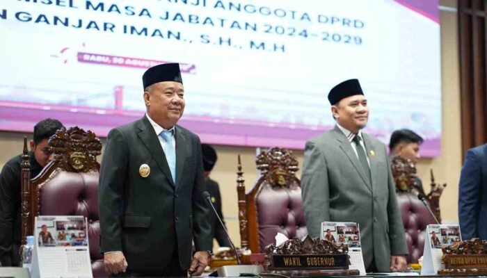 Wagub Sumsel Hadiri Pelantikan Anggota DPRD, Ganjar Iman Resmi Gantikan Samsul Bahri