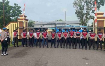 Antisipasi Gangguan, Polres OKI Gelar Simulasi Sispam Mako Pasca-Aksi Damai Ratusan Massa
