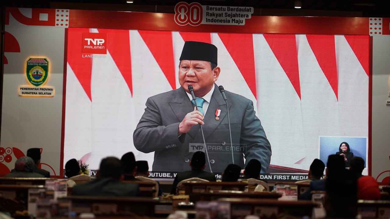 DPRD Sumsel dan Pemprov Dengarkan Pidato Kenegaraan, Jajaran Daerah Sambut Arahan Nasional untuk HUT ke-80 RI