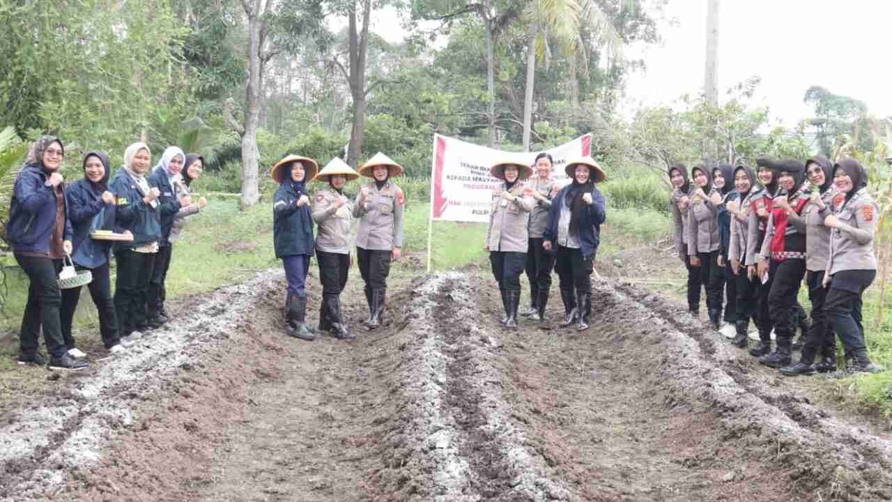 Dukung Program Presiden Prabowo, Polwan Polda Sumsel Ajak Warga Palembang Bertani Jagung, Bulog Siap Tampung Hasil Panen