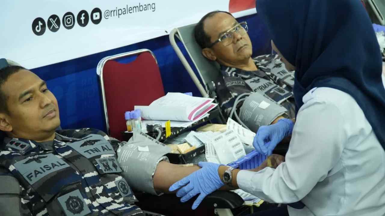 Lanal Palembang Gelar Donor Darah, Perkuat Solidaritas Kemanusiaan
