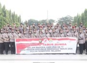 Mengheningkan Cipta di Makam Pahlawan, Polwan Polda Sumsel Renungkan Dedikasi di Hari Jadi Ke-77