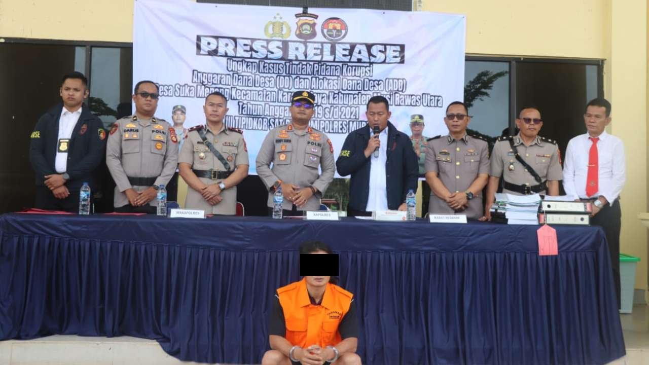Polres Muratara Tetapkan Eks Kades Suka Menang Tersangka Korupsi Dana Desa Rp 744 Juta