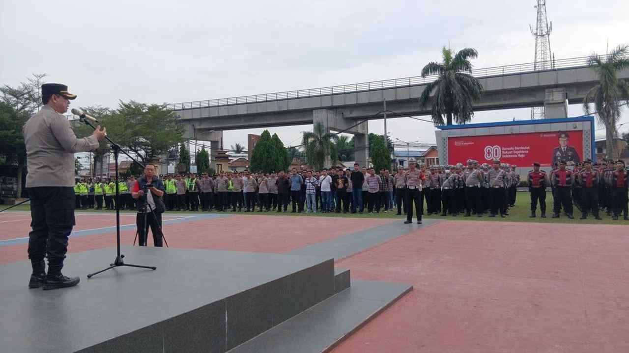 Ribuan Personel Disiagakan, Aksi Mahasiswa Sumsel di Palembang Dikawal Ketat