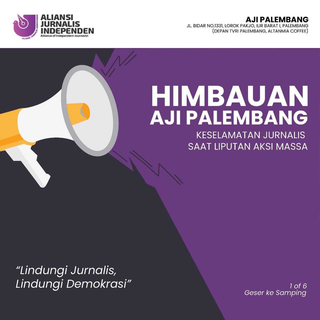 Antisipasi Gelombang Aksi, AJI Palembang Siapkan Posko Penyelamatan Jurnalis